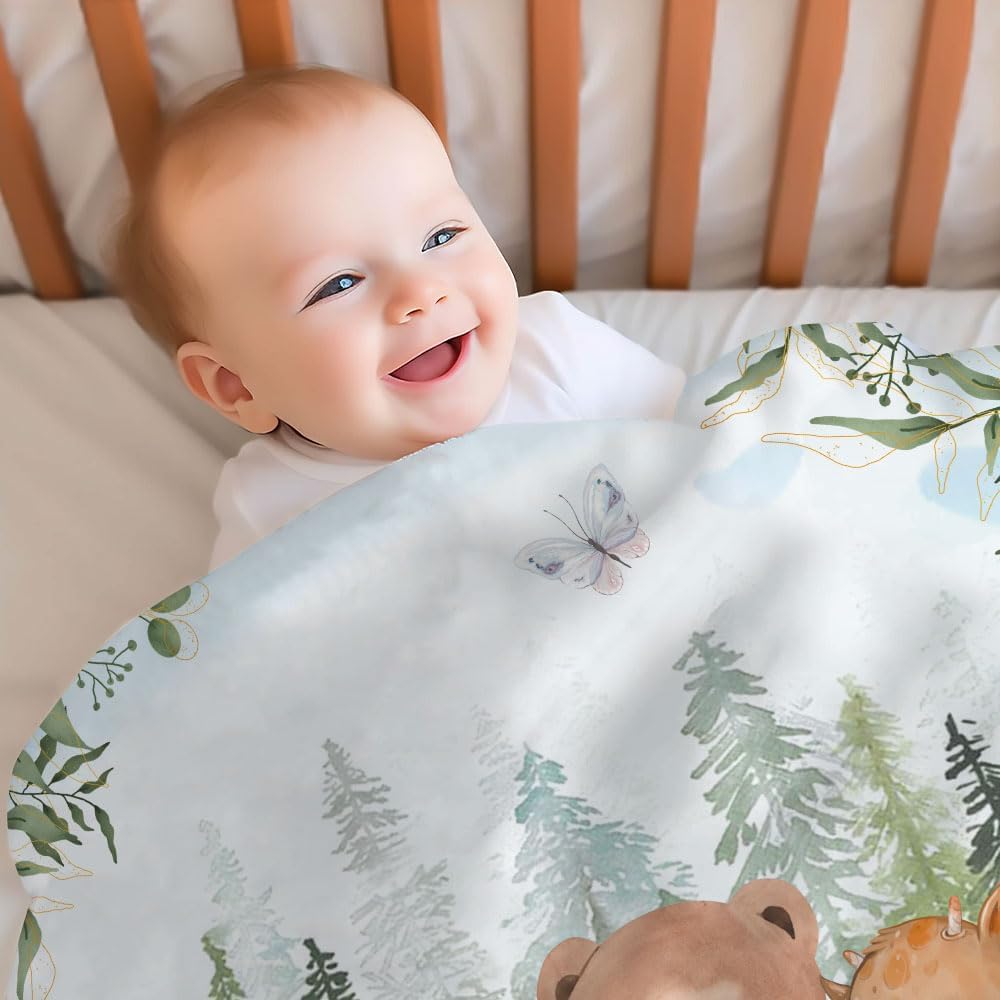 Animal Woodland Baby Blanket - Personalized Blanket