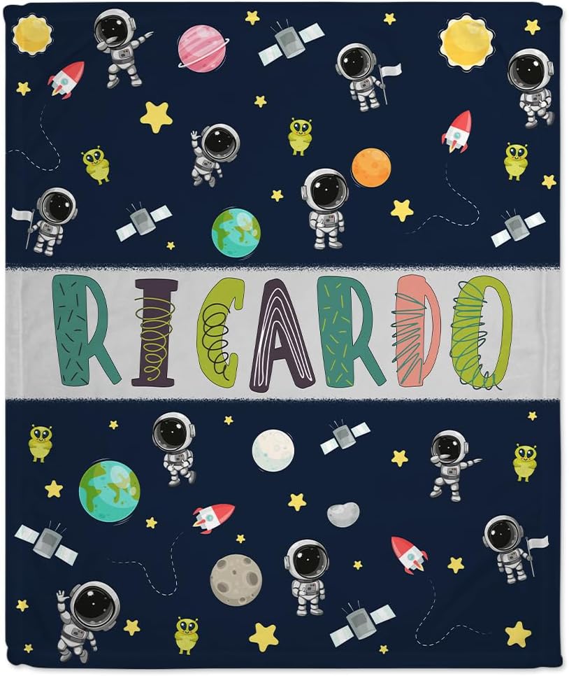 Astronaut Universe Baby Blanket - Personalized Blanket