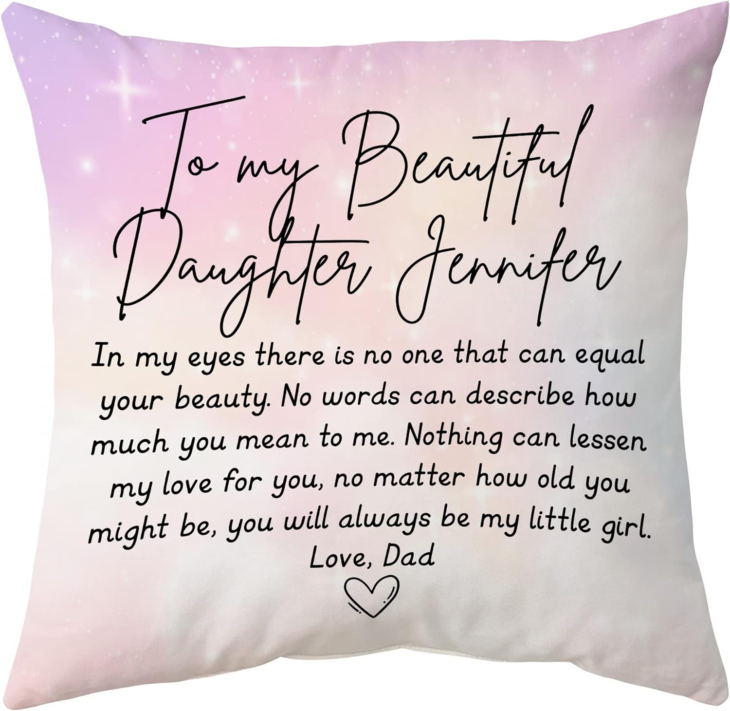 To My Beautiful Daughter - Personalized Pillow(Insert Included)