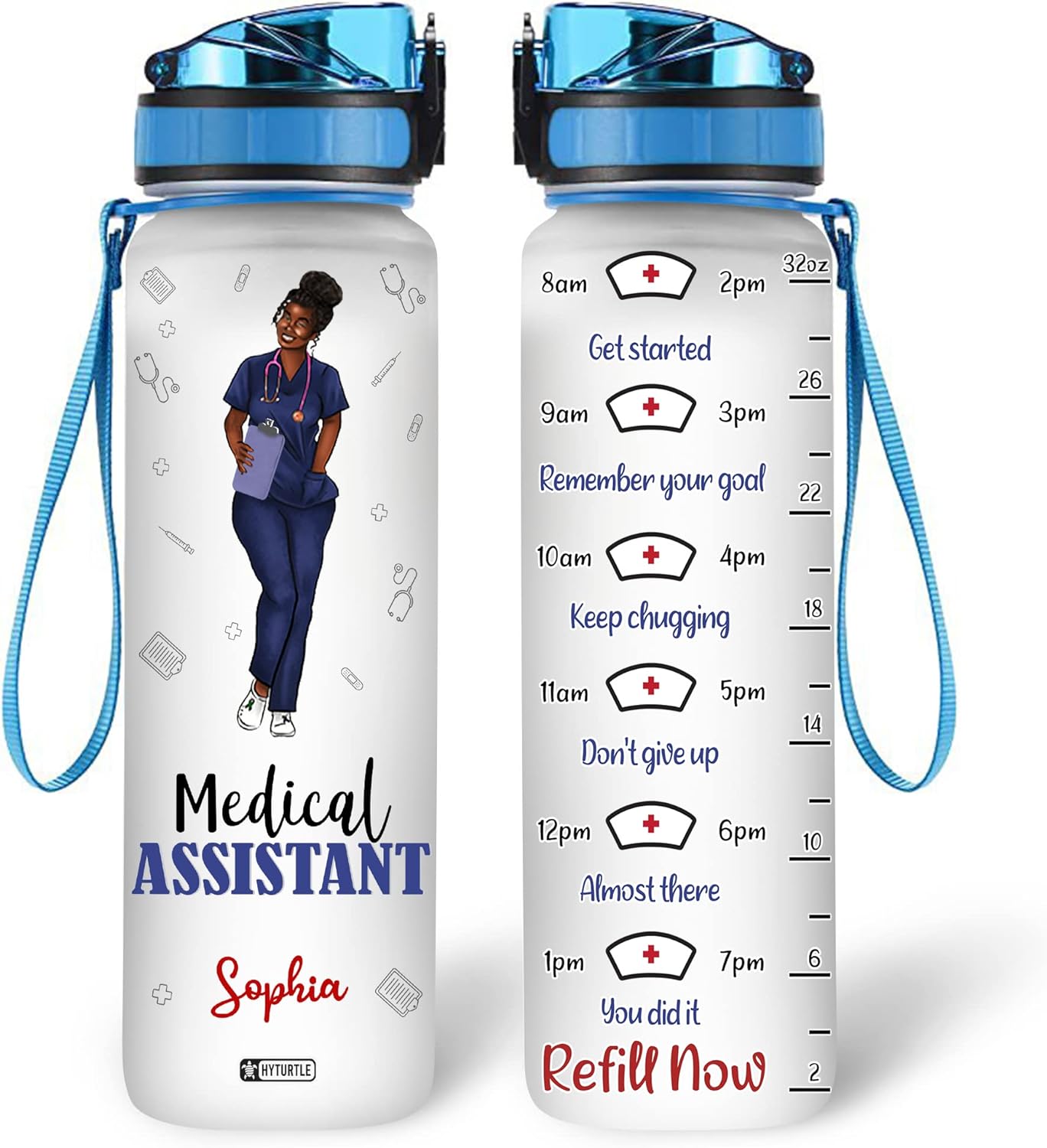 Medical Assistant - Personalized Water Tracker Bottle 32oz