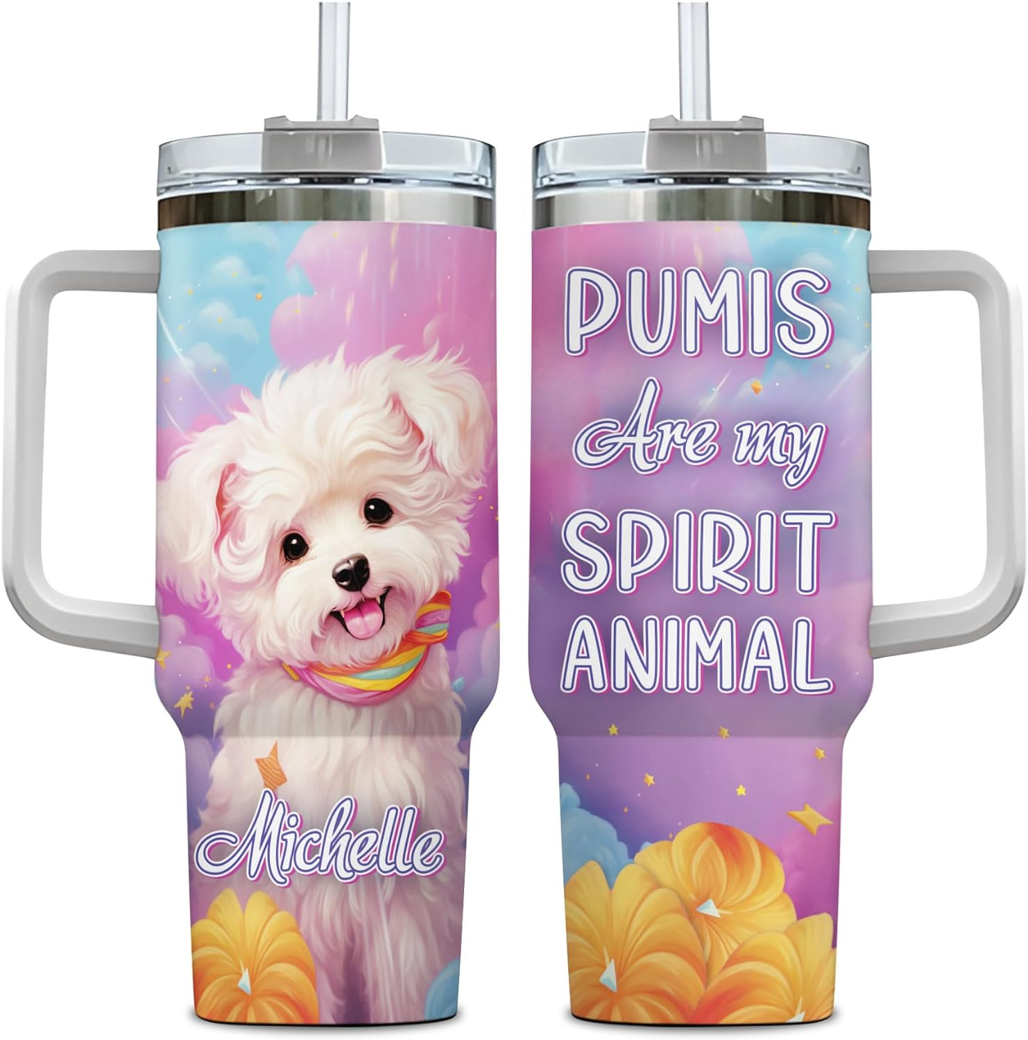 Pumis Are My Spirit Animal - Personalized Tumbler 40oz with Straw