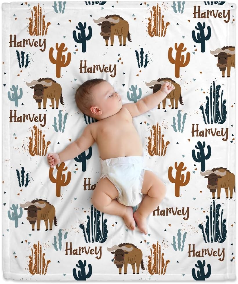 Animal Wild West Baby Blanket - Personalized Blanket