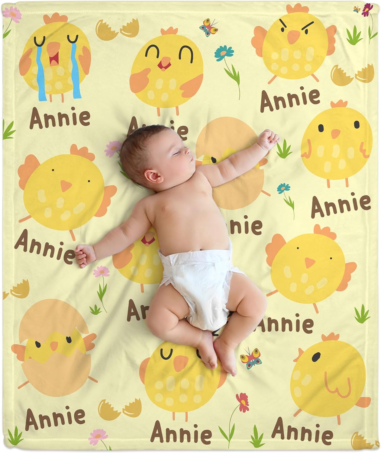 Chicken Baby Blanket - Personalized Blanket