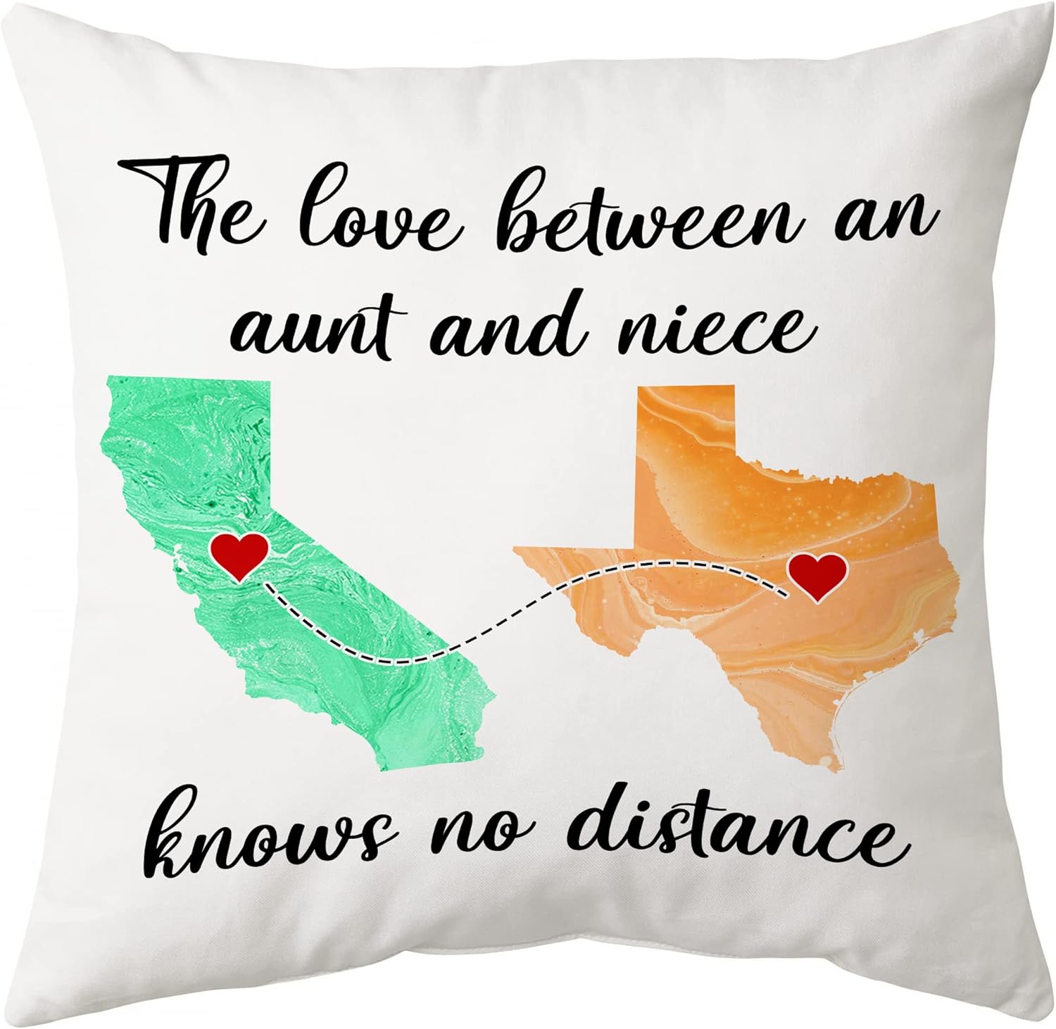 The Love Between An Aunt And Niece - Personalized Pillow (Insert Included)