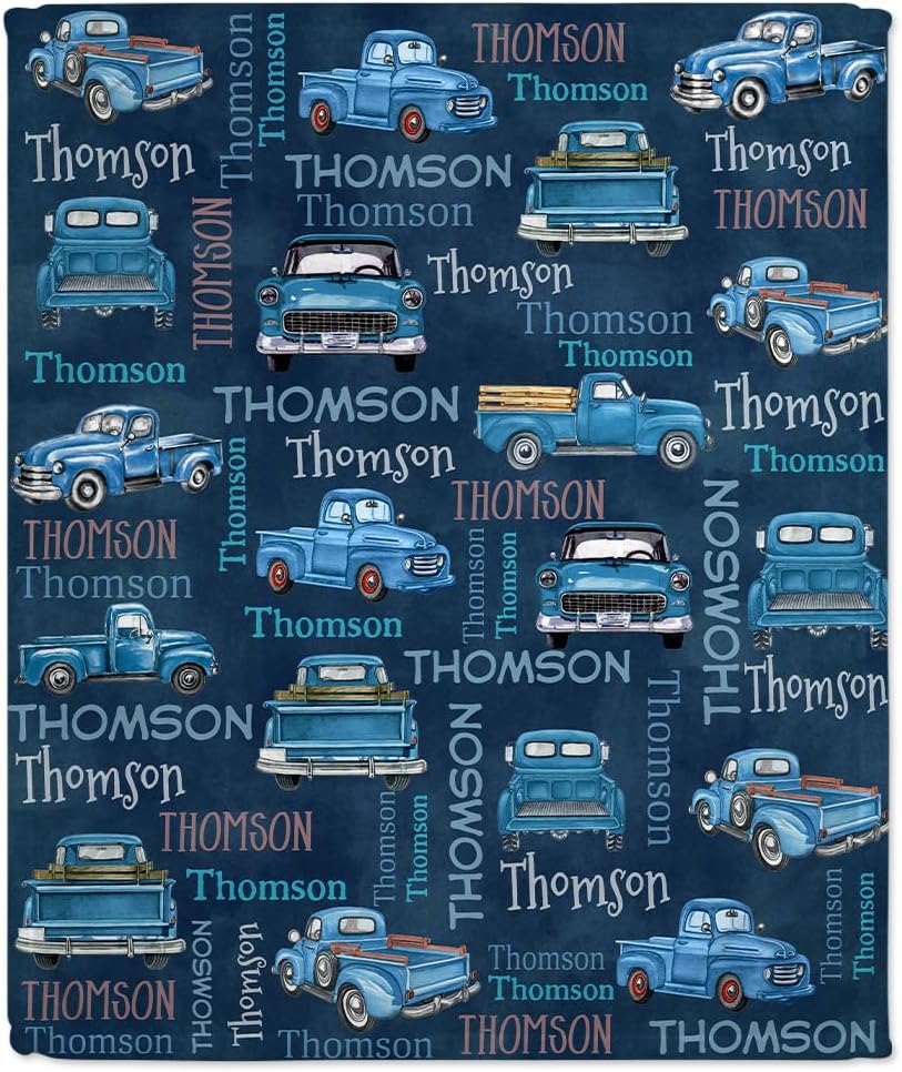 Car Pattern Baby Blanket - Personalized Blanket