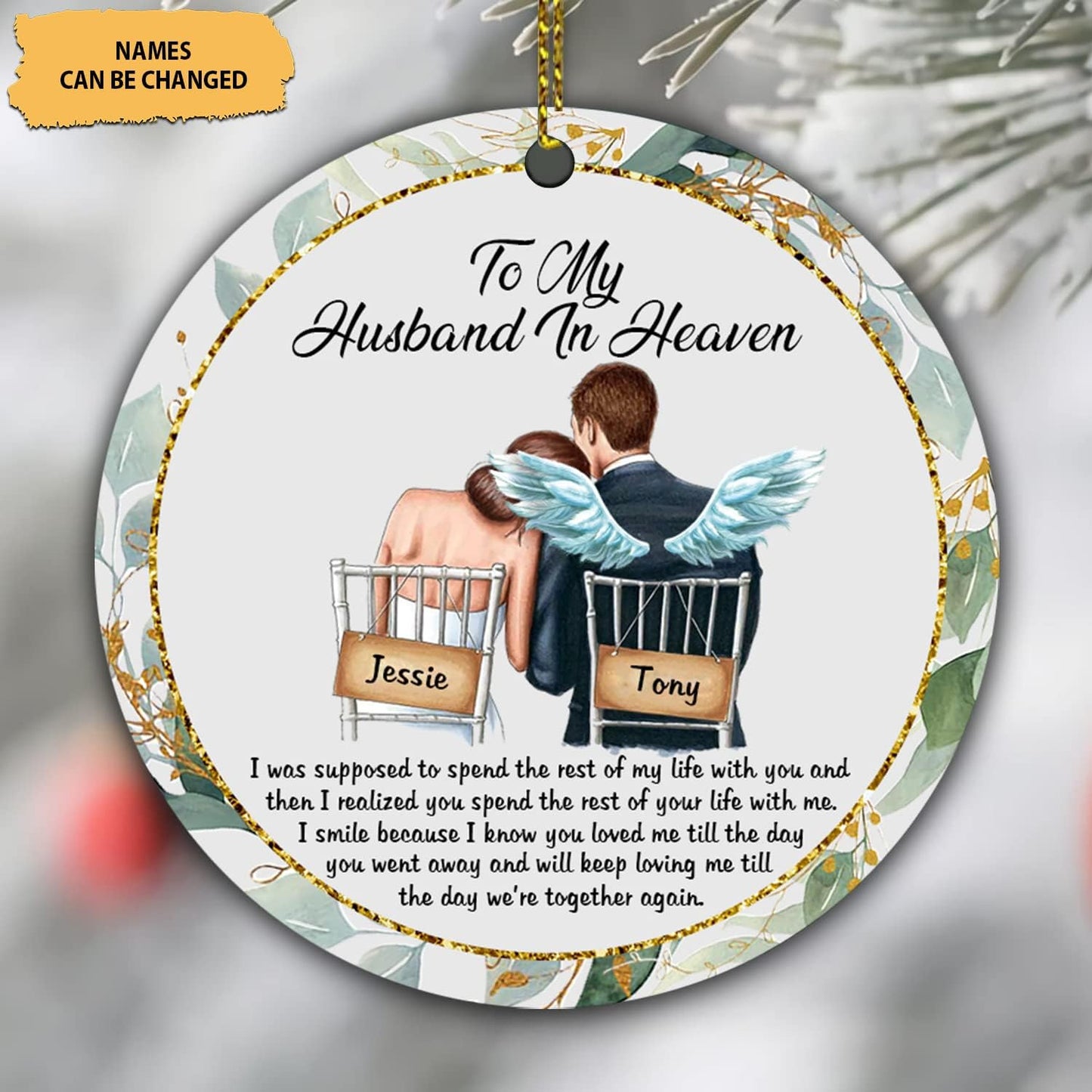 Family Loss of Beloved Husband - Personalized Acrylic Ornament