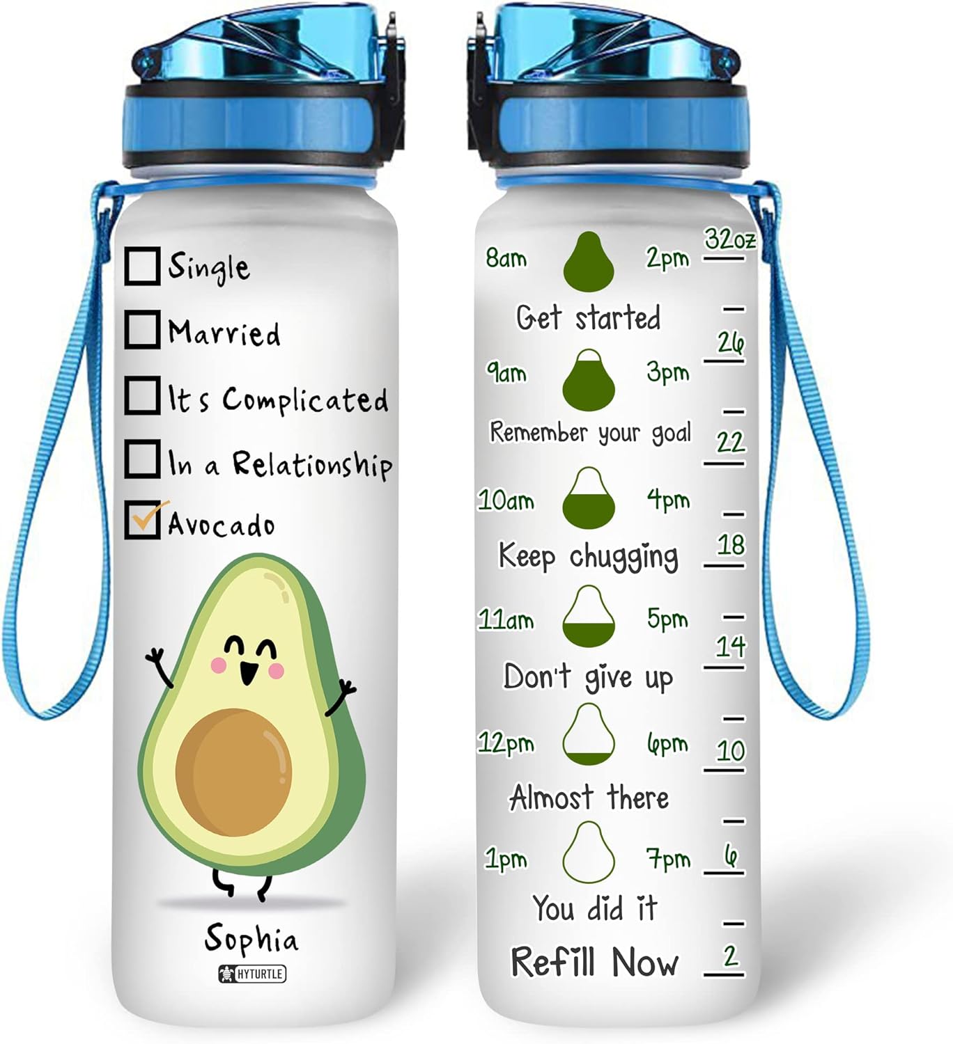 It's Complicated - Personalized Water Tracker Bottle 32oz