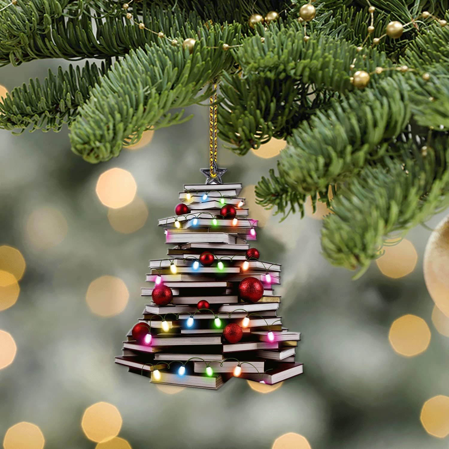 Books Christmas Tree - Personalized Acrylic Ornament