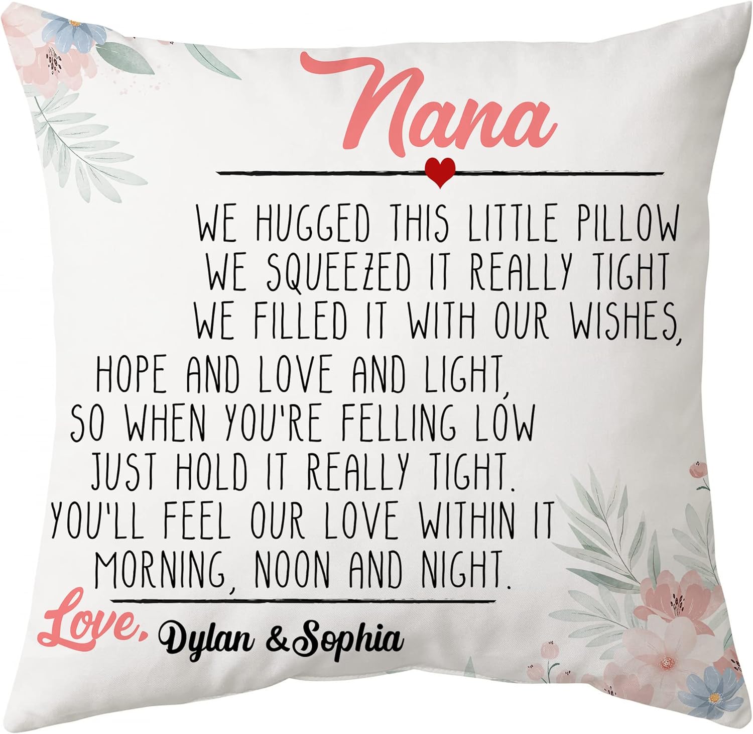 Tittle Floral Pattern - Personalized Pillow (Insert Included)