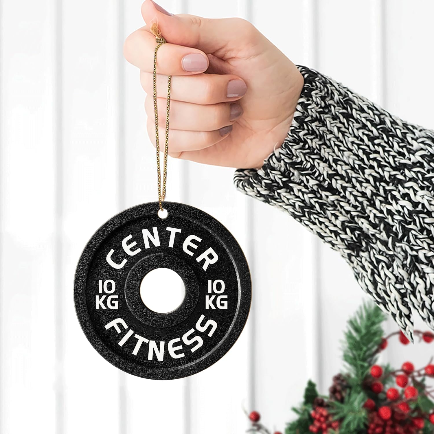 Barbell Weight Plates - Personalized Acrylic Ornament