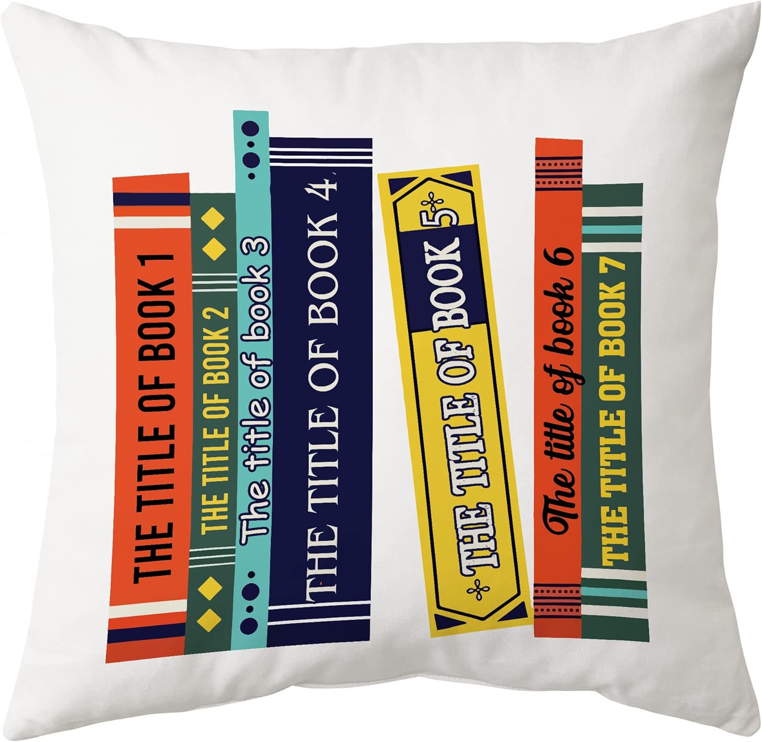 Book's Titles - Personalized Pillow(Insert Included)