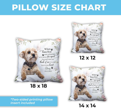 Personalized Pet Memorial Pillow with Insert – Custom Dog Photo Remembrance Cushion – Sympathy Gift for Pet Loss