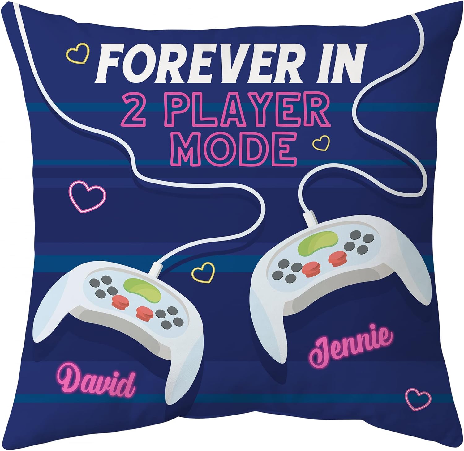 Forever In 2 Player Mode - Personalized Pillow(Insert Included)