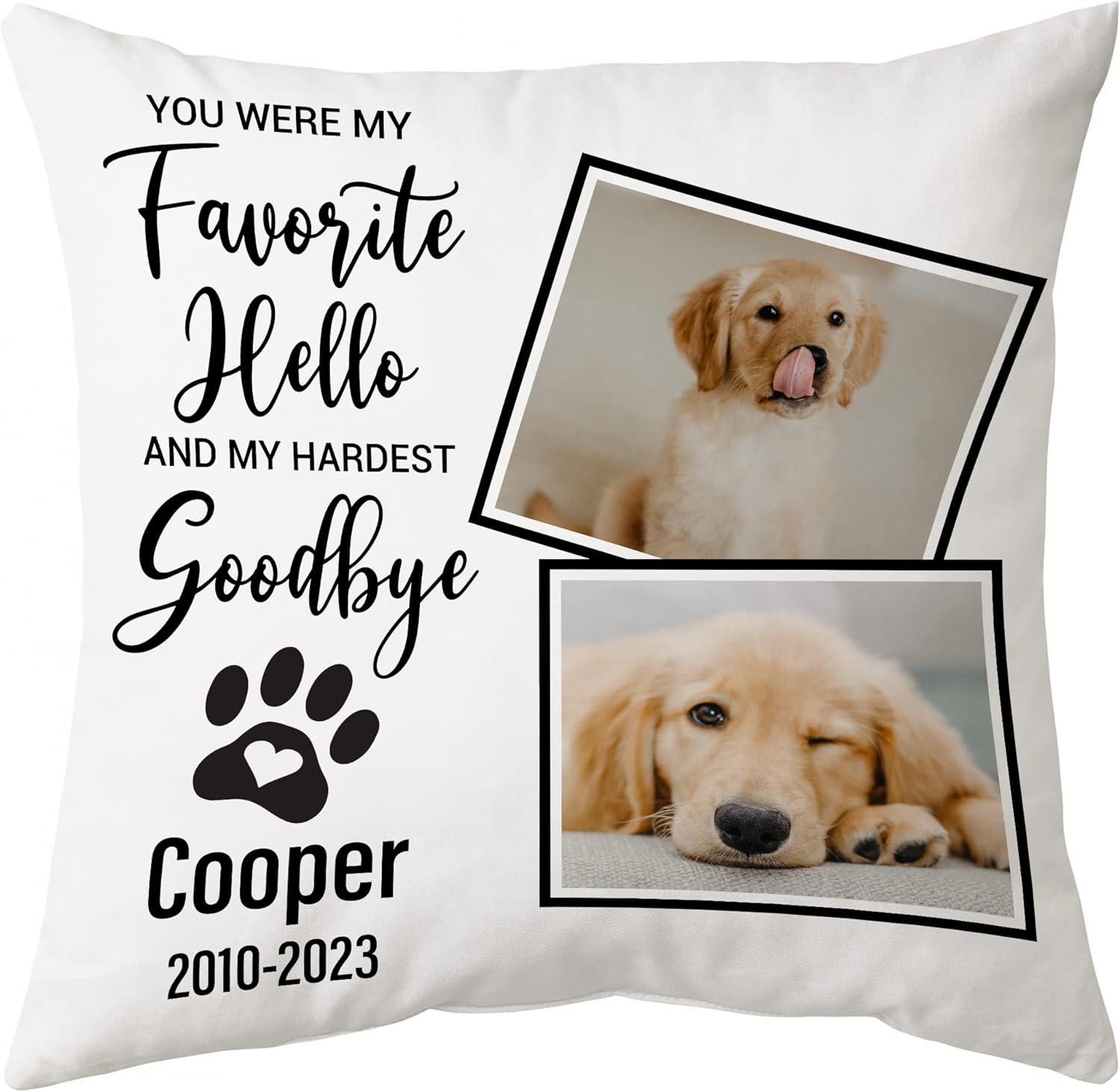 You Were My Favorite Hello And Hardest Goodbye - Personalized Photo Pillow