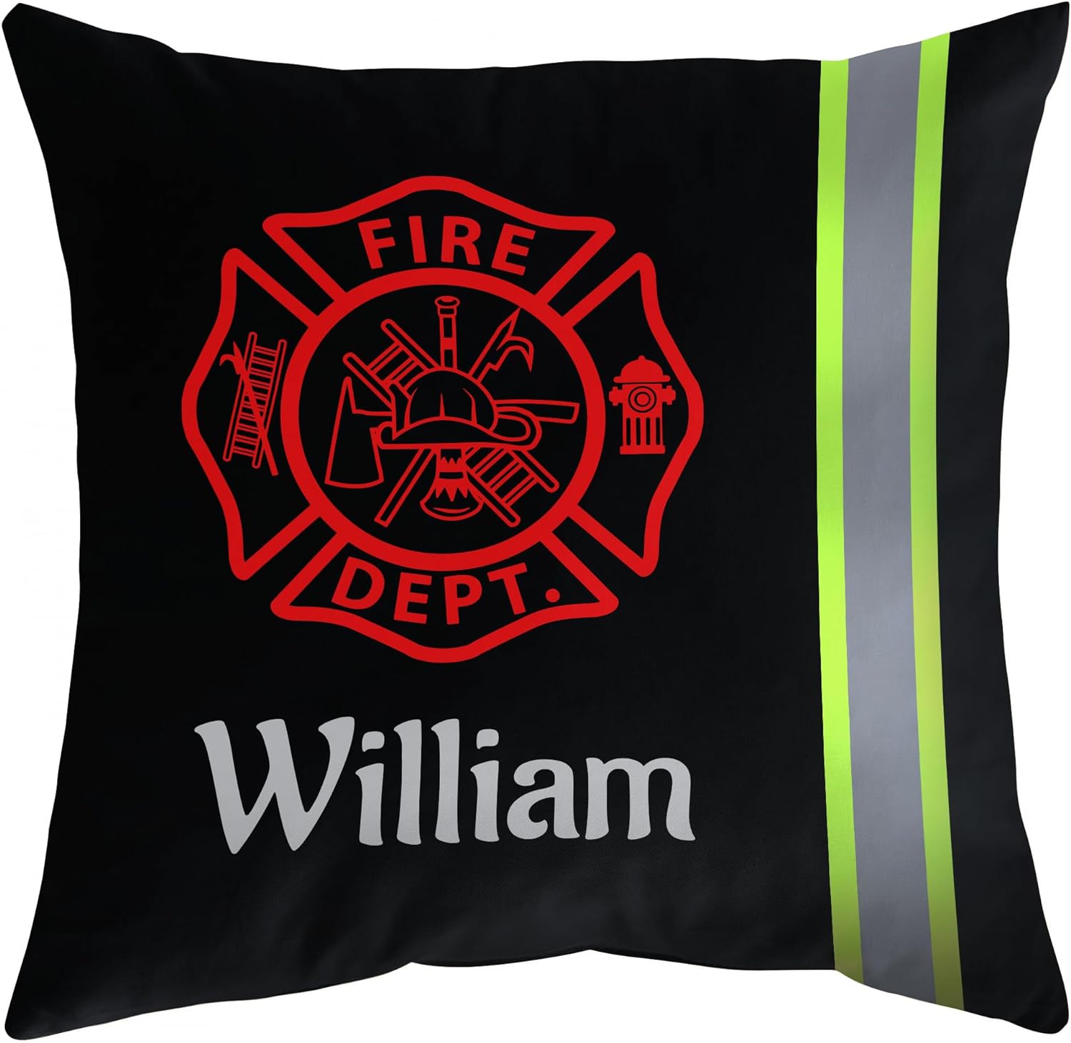 Firefighter Theme - Personalized Pillow (Insert Included)
