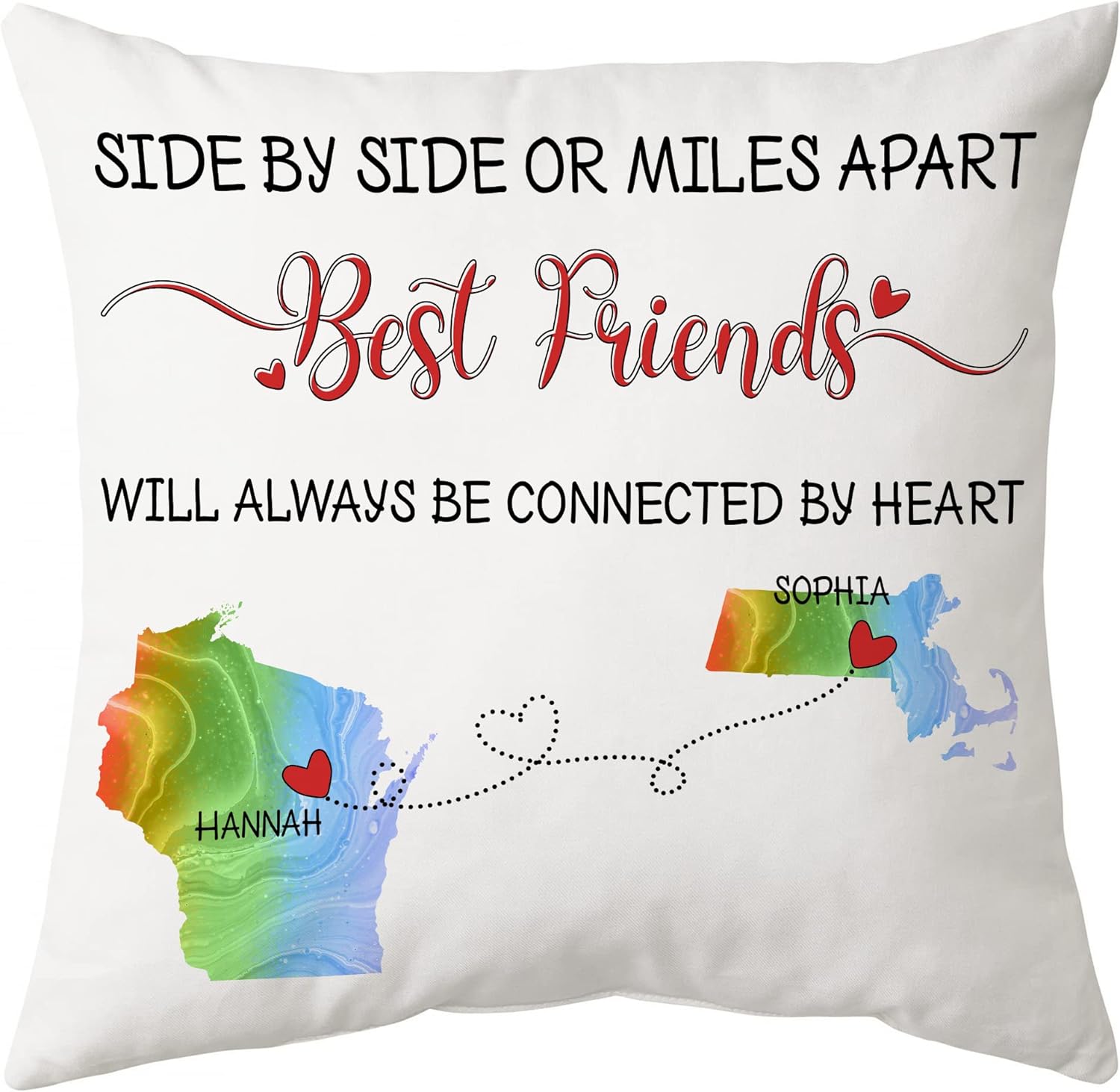 Best Friend Are Always Close To the Heart - Personalized Pillow(Insert Included)