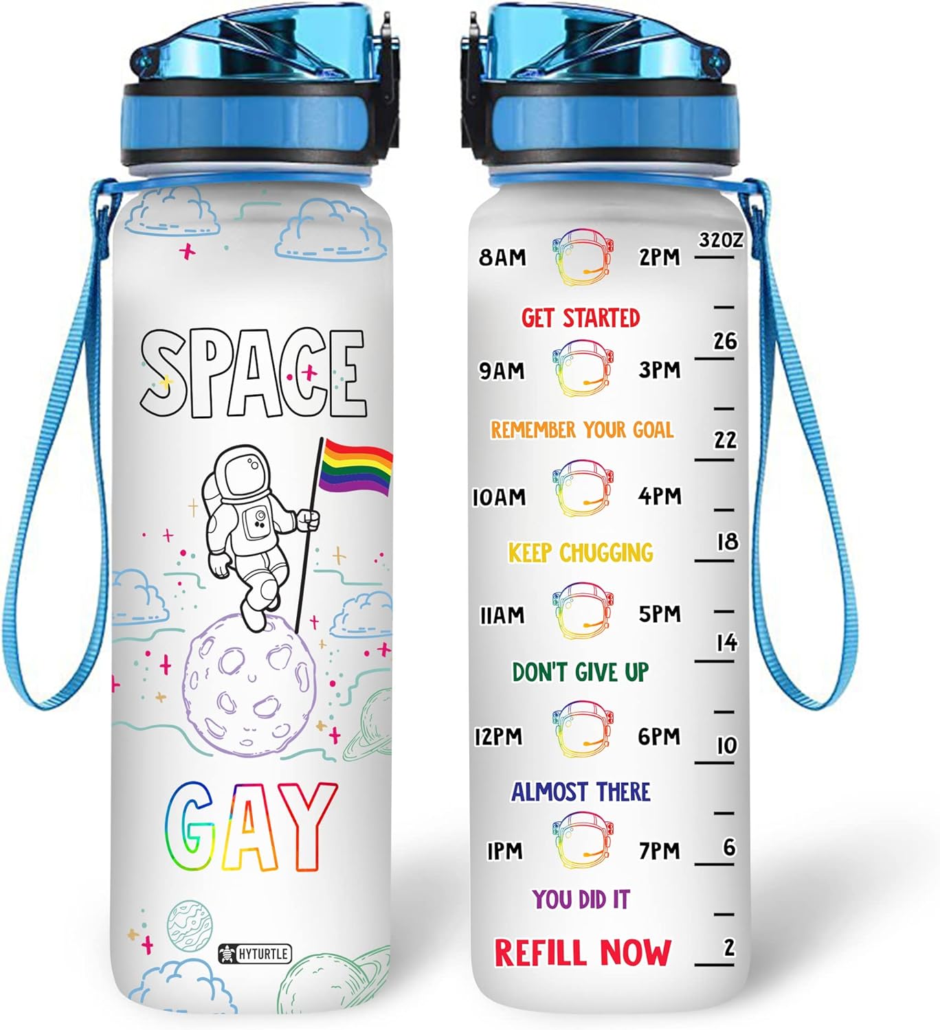 Space Gay - Water Tracker Bottle 32oz