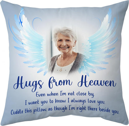Personalized Memorial Sympathy Pillow with Insert – Custom Photo Remembrance Cushion – Bereavement Gift for Loved One’s Loss