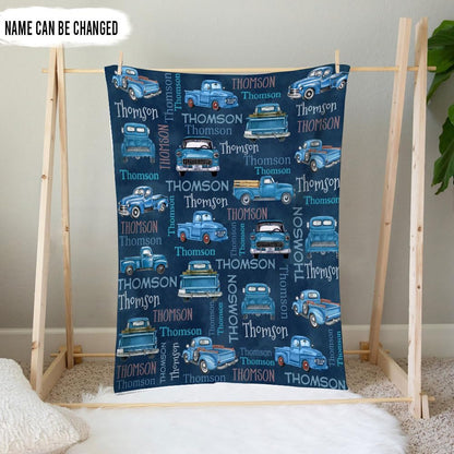 Car Pattern Baby Blanket - Personalized Blanket