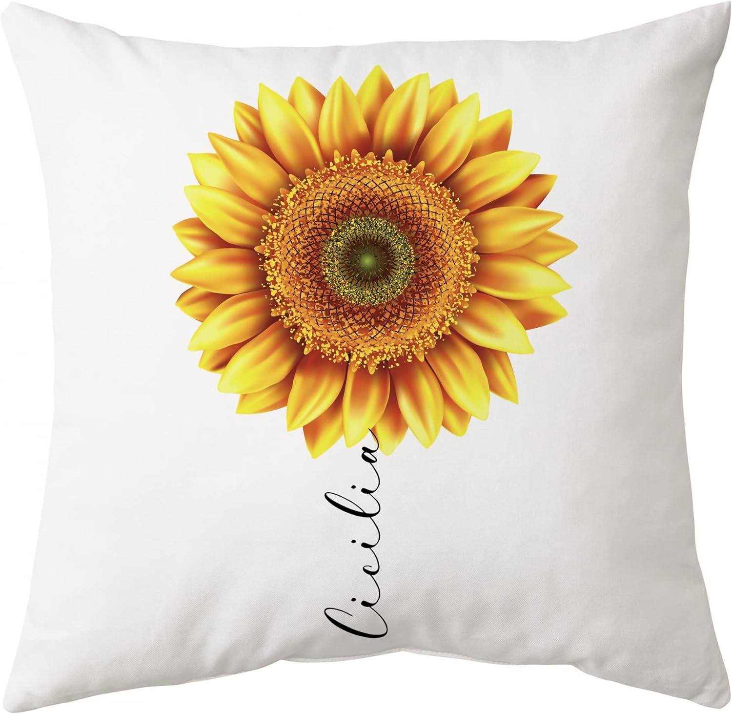 Sunflower Theme - Personalized Pillow (Insert Included)