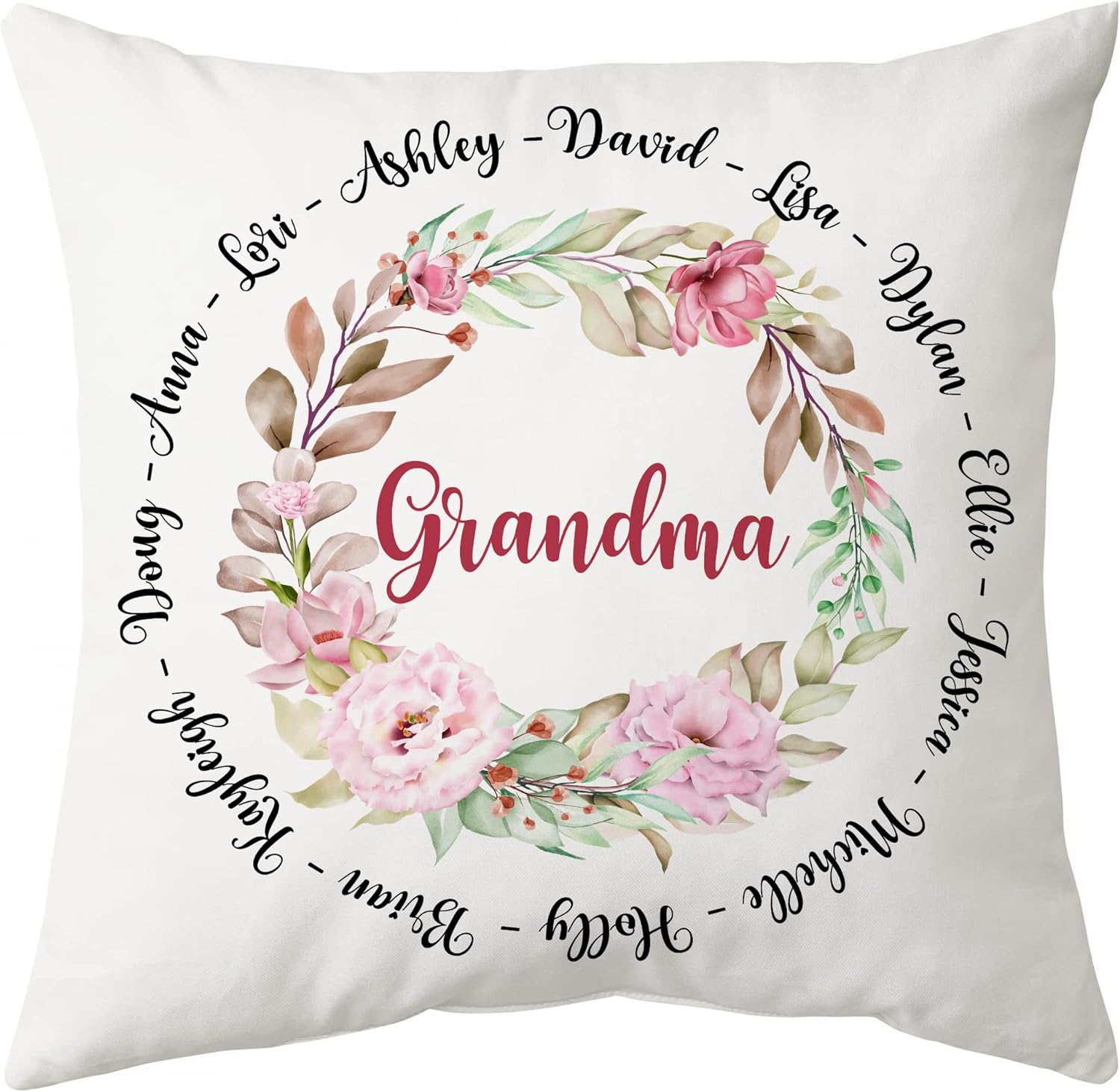 Grandma Floral Pattern - Personalized Pillow(Insert Included)