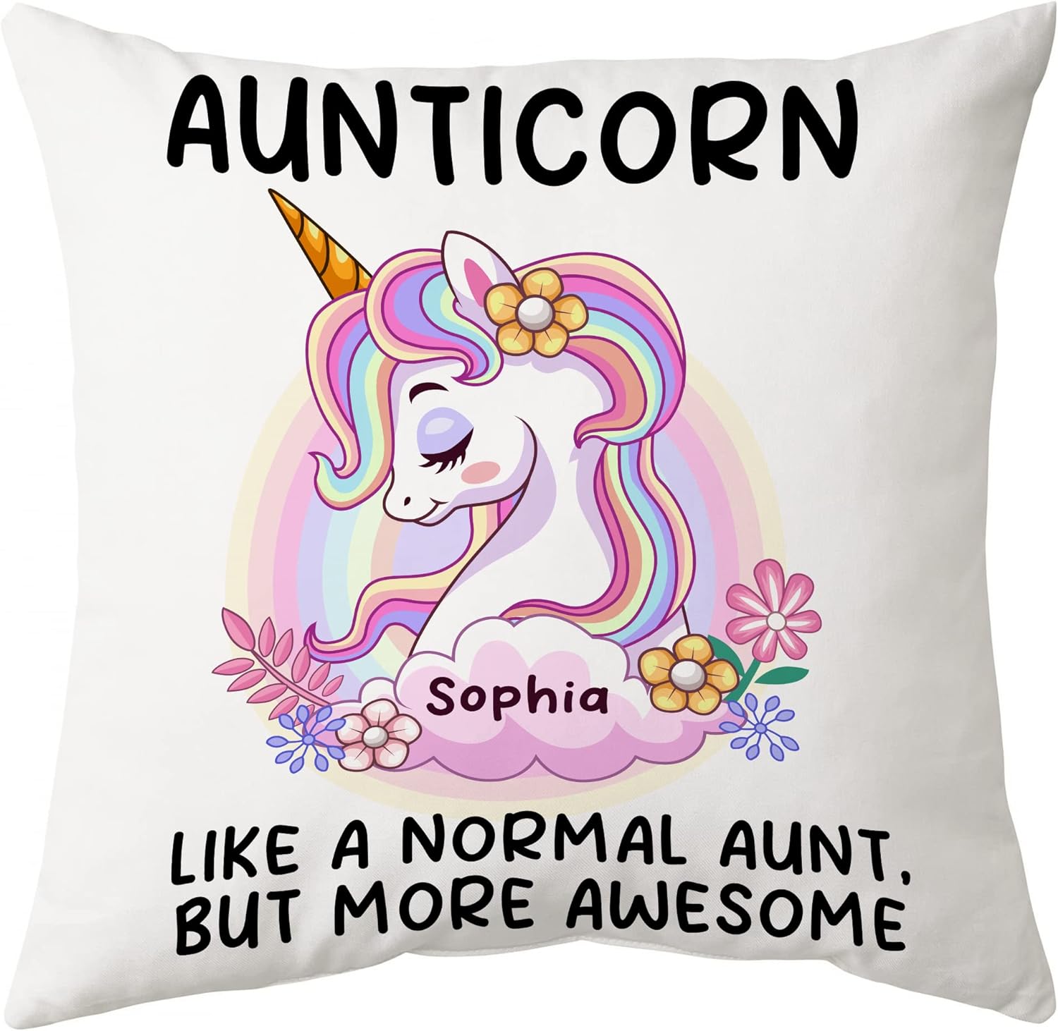 Aunticorn - Personalized Pillow (Insert Included)