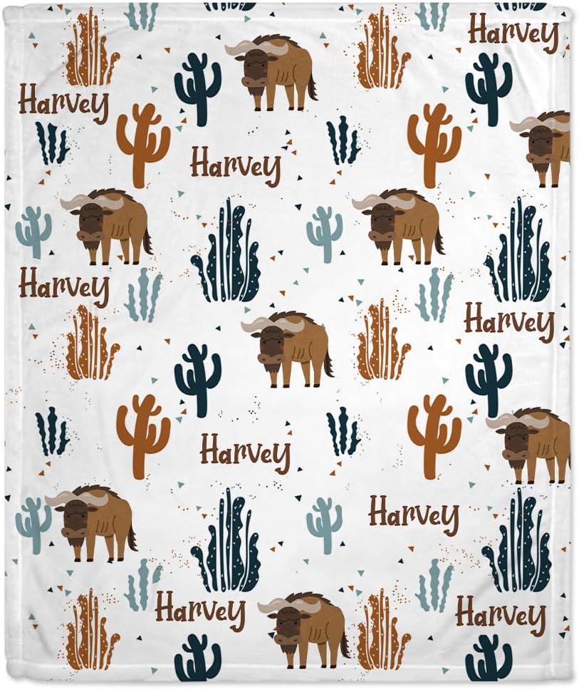 Animal Wild West Baby Blanket - Personalized Blanket