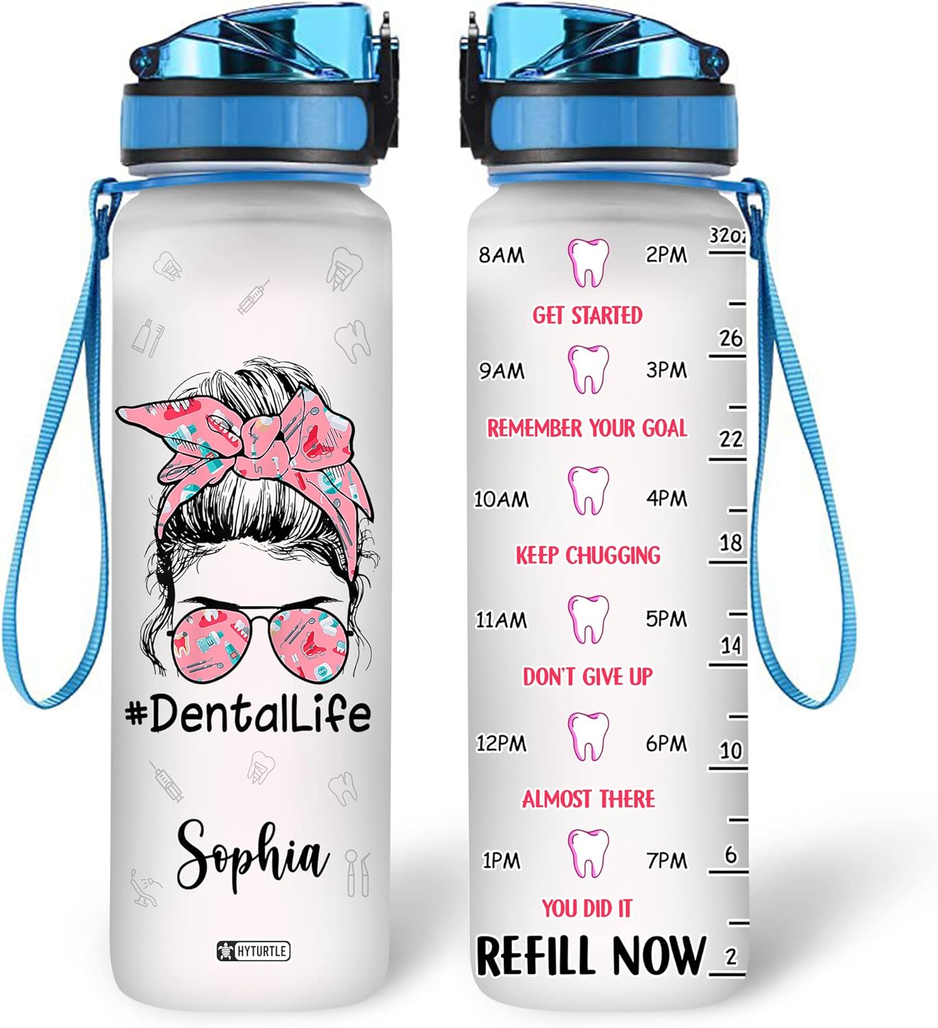 Dental Life - Personalized Water Tracker Bottle 32oz