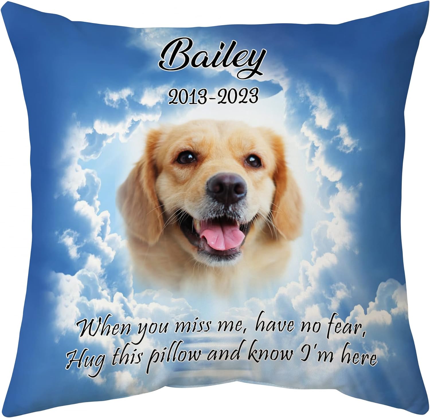 Hug This Pillow And Know I'm Here - Personalized Photo Pillow