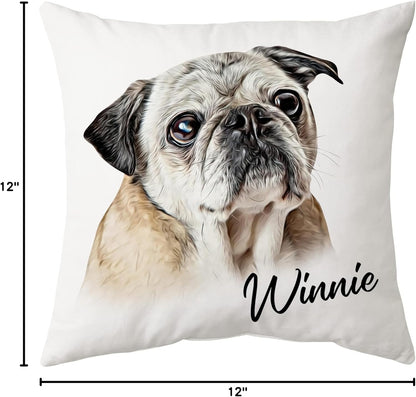 Personalized Dog Pillow with Insert – Custom Pet Photo Cushion – Thoughtful Gift for Pet Lovers and Owners