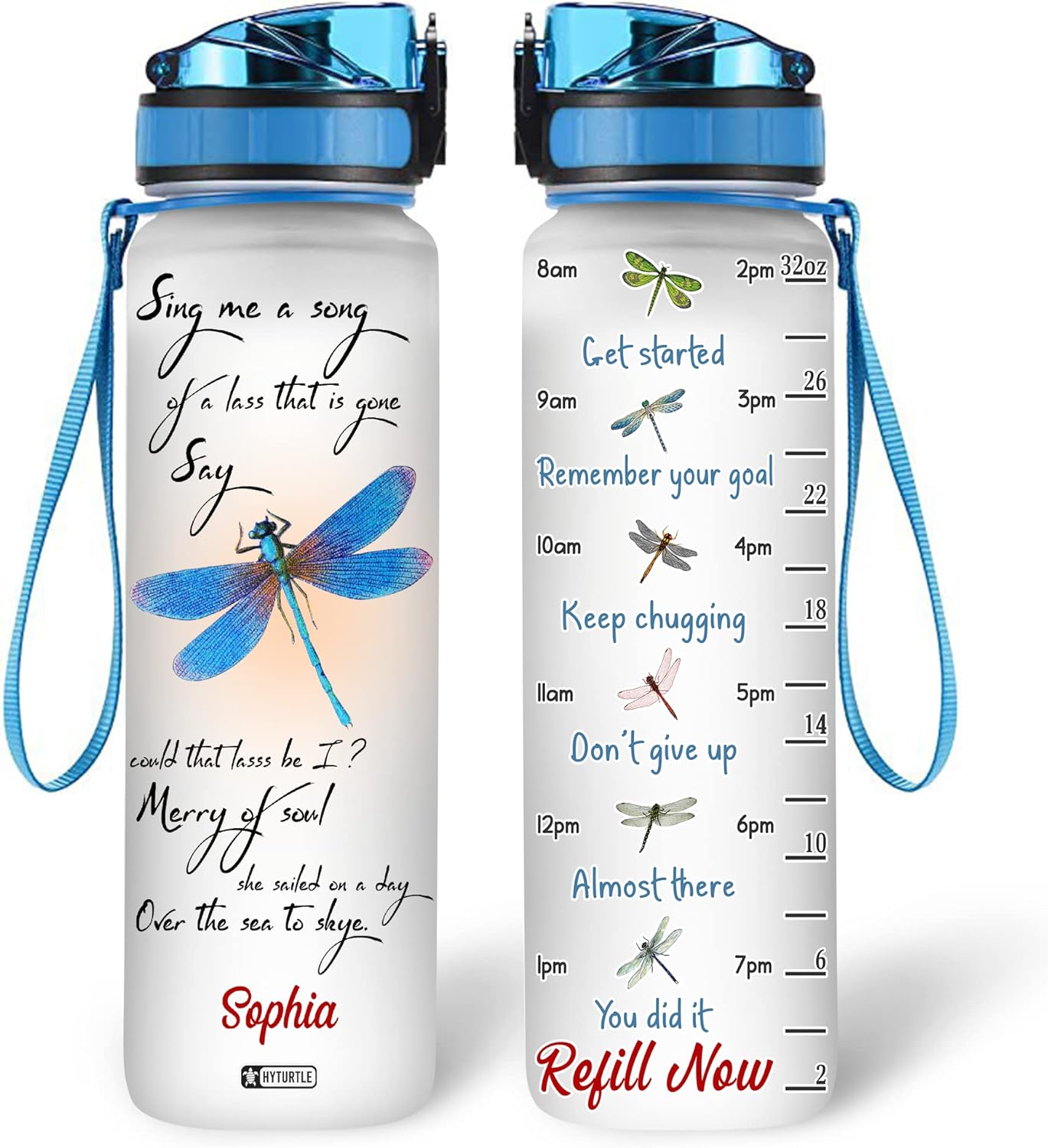 Sing Me A Song - Personalized Water Tracker Bottle 32oz