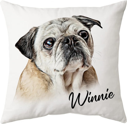 Personalized Dog Pillow with Insert – Custom Pet Photo Cushion – Thoughtful Gift for Pet Lovers and Owners