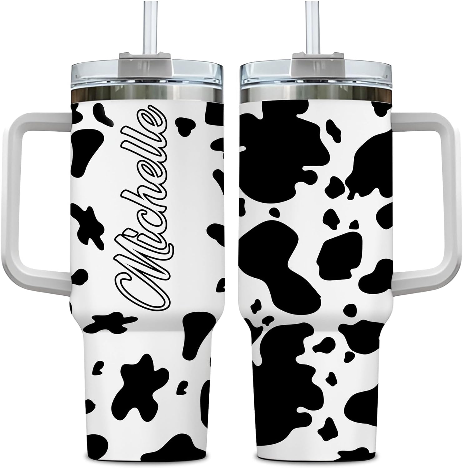 Cow Tumbler - Personalized Tumbler 40oz with Straw