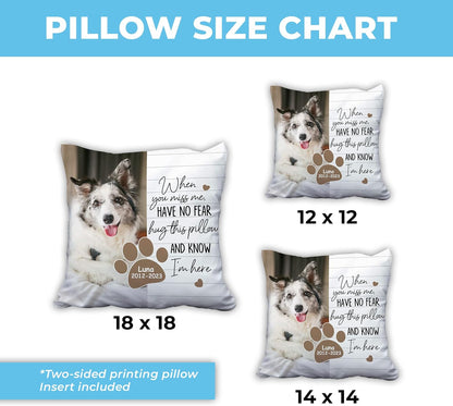 Personalized “Hug This Pillow” Pet Memorial Pillow with Insert – Custom Dog or Cat Loss Remembrance Pillow