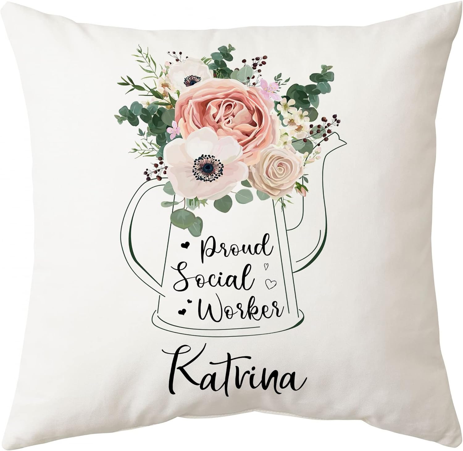 Proud Social Worker - Personalized Pillow (Insert Included)