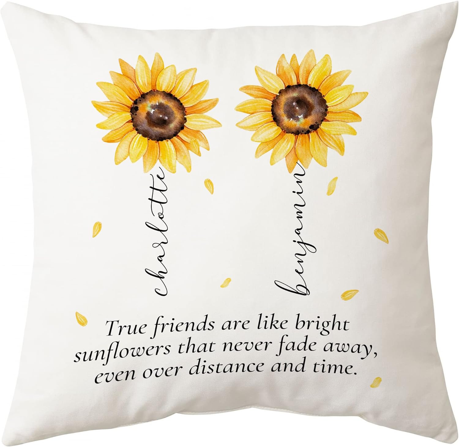 Best Friend Sunflower - Personalized Pillow (Insert Included)