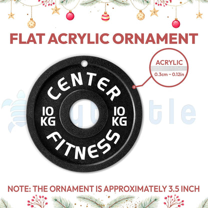 Barbell Weight Plates - Personalized Acrylic Ornament