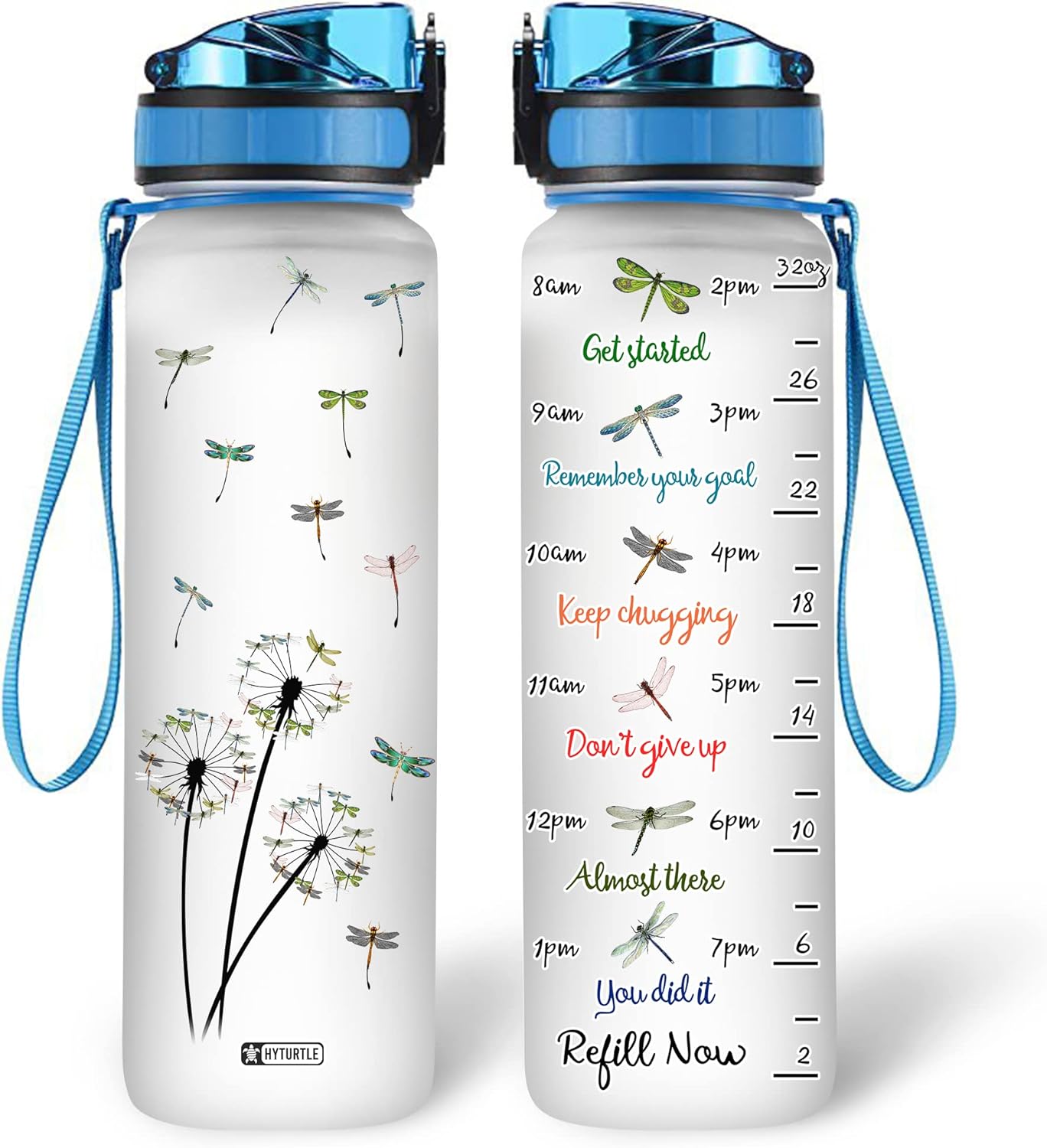 Dandelion Dragonfly - Water Tracker Bottle 32oz