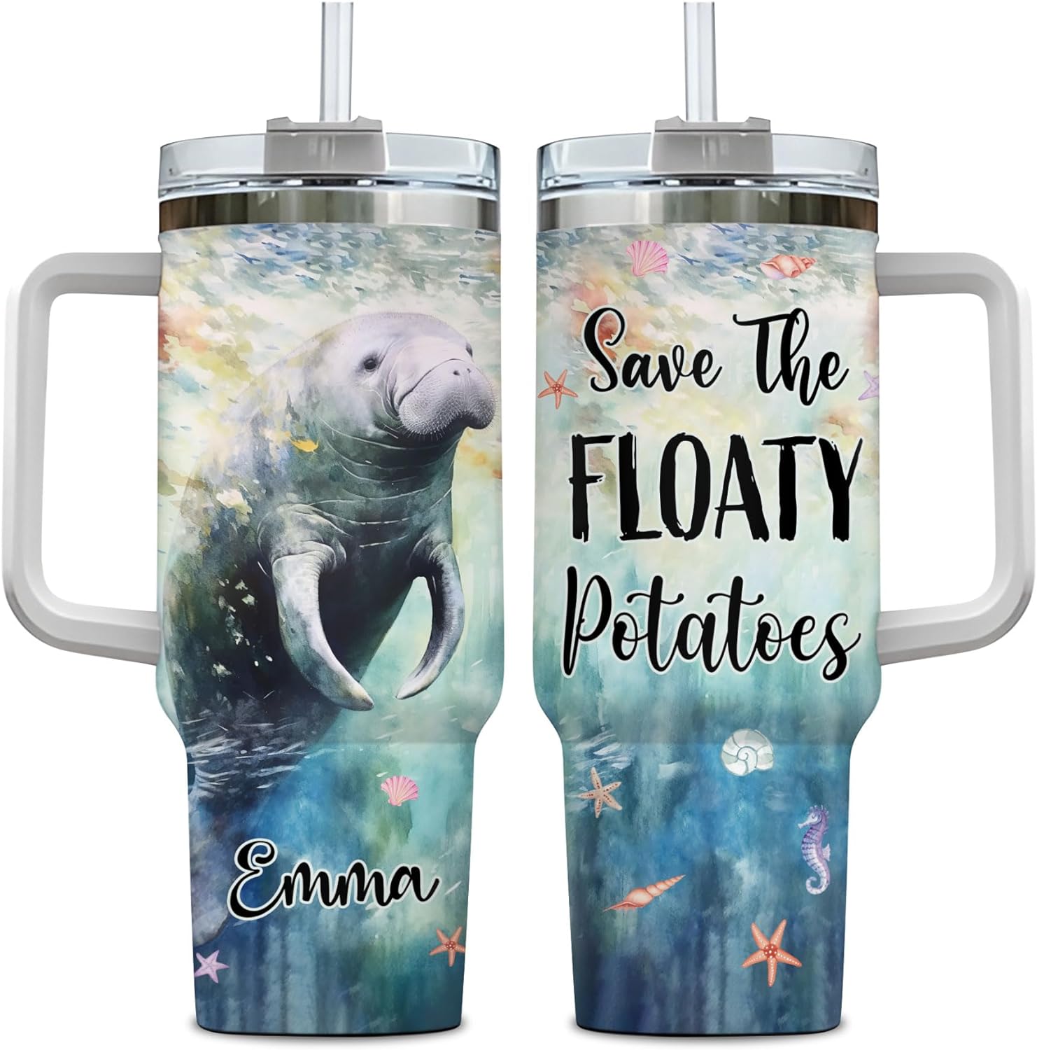 Save The Floaty Potatoes - Personalized Tumbler 40oz with Straw