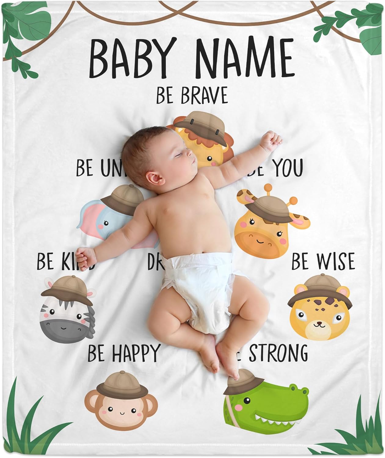 Be Brave Baby Blanket - Personalized Blanket