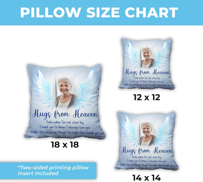 Personalized Memorial Sympathy Pillow with Insert – Custom Photo Remembrance Cushion – Bereavement Gift for Loved One’s Loss