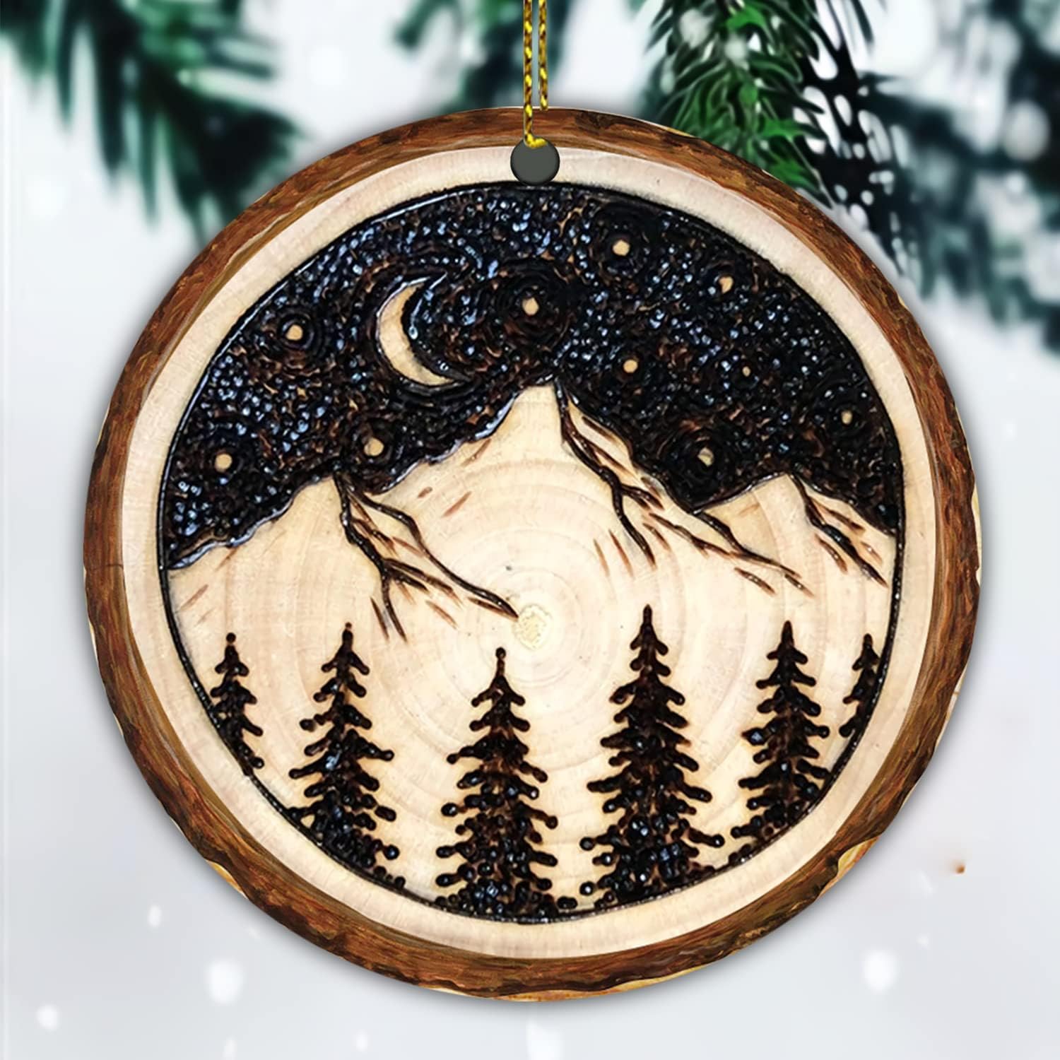 Camping Hiking Lover- Personalized Wooden Ornament