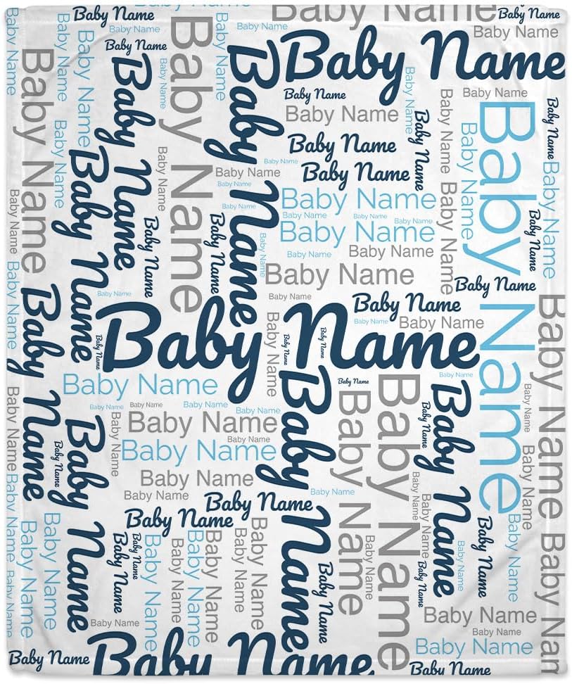 Custom Name Baby Blanket - Personalized Blanket