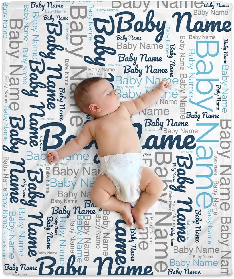 Custom Name Baby Blanket - Personalized Blanket