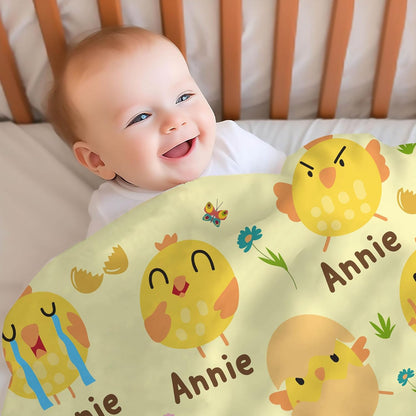 Chicken Baby Blanket - Personalized Blanket