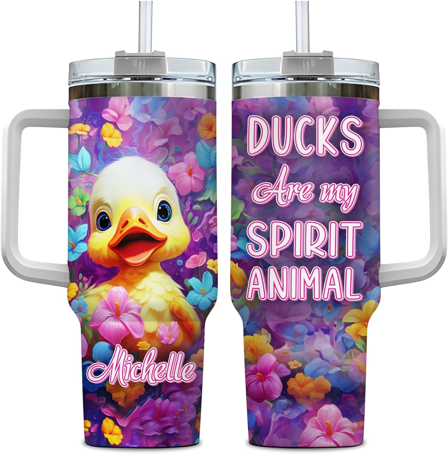 Duck Are My Spirit Animal - Personalized Tumbler 40oz with Straw