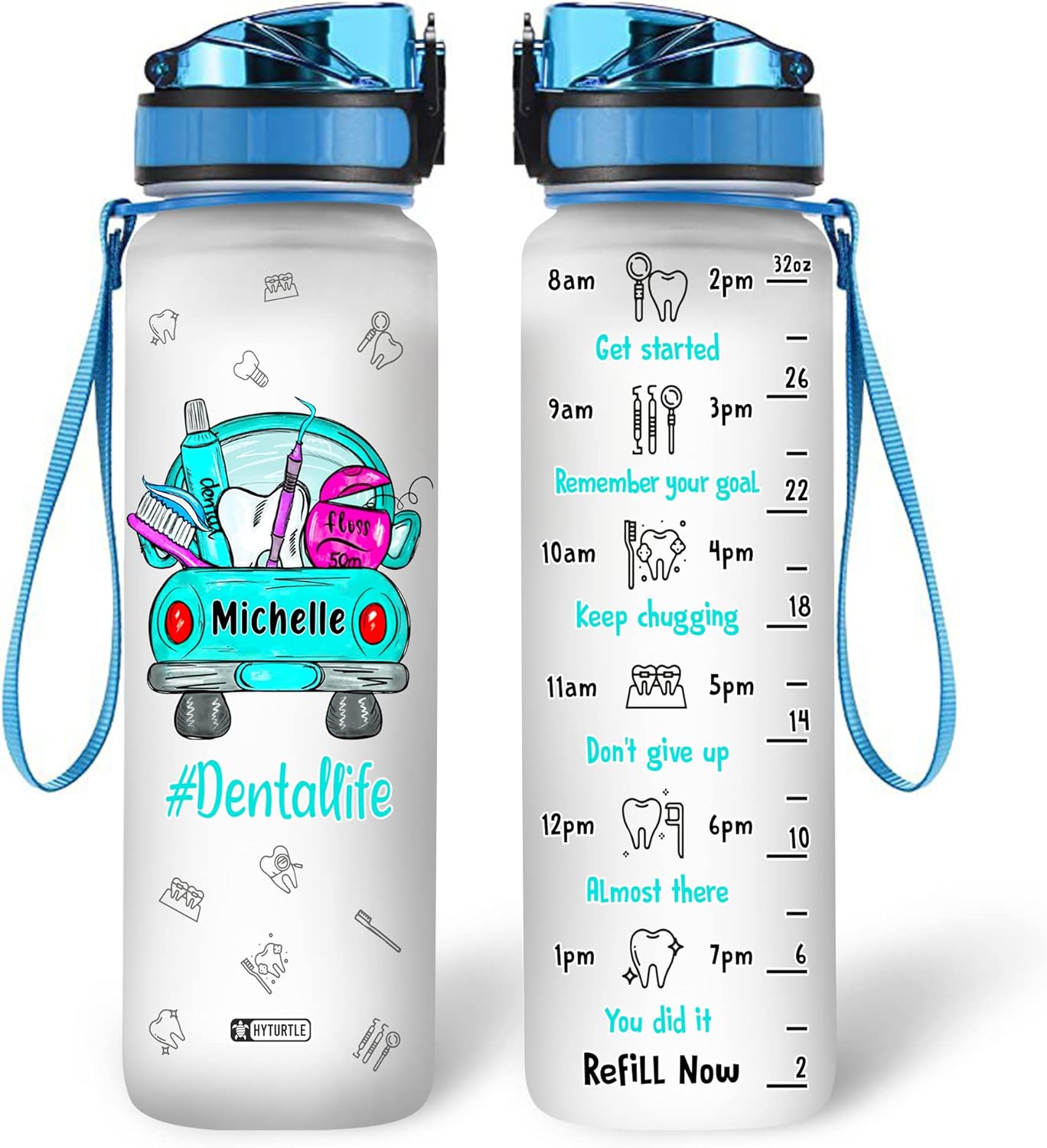 Dental Life - Personalized Water Tracker Bottle 32oz