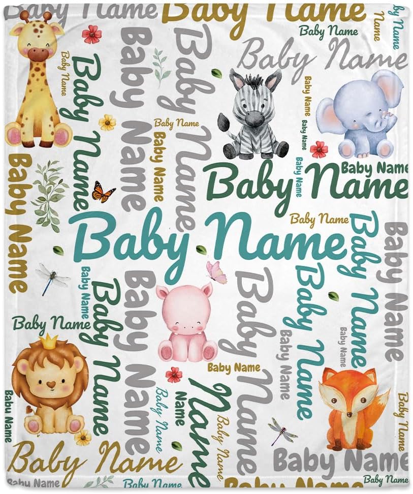 Animal Woodland Baby Blanket - Personalized Blanket