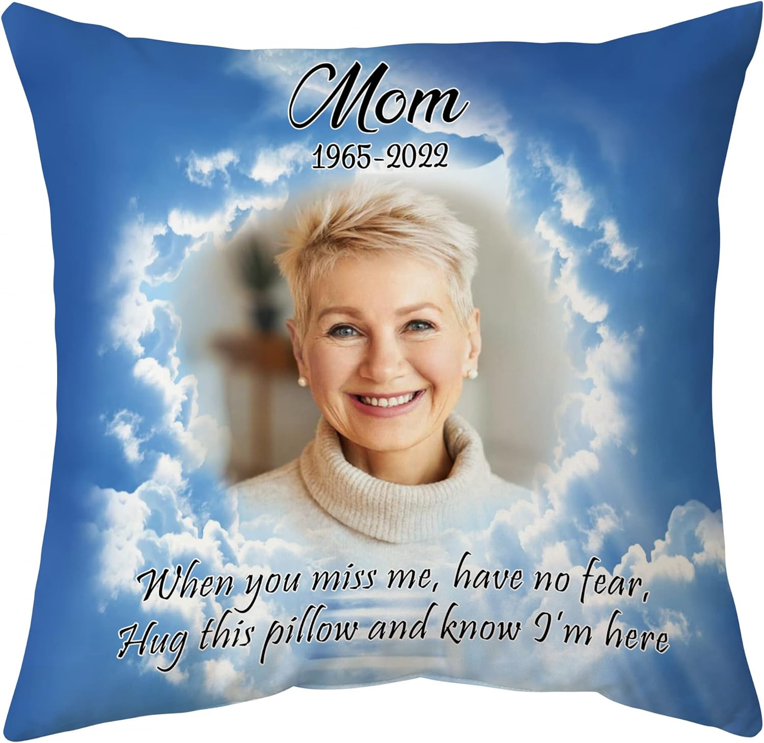 Granma Memorial Pattern - Personalized Photo Pillow