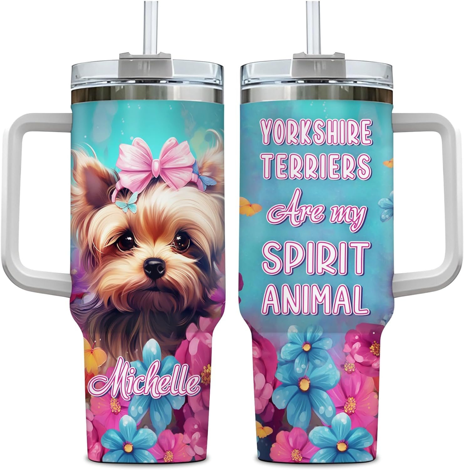 Terrier Are My Spirit Animal - Personalized Tumbler 40oz with Straw